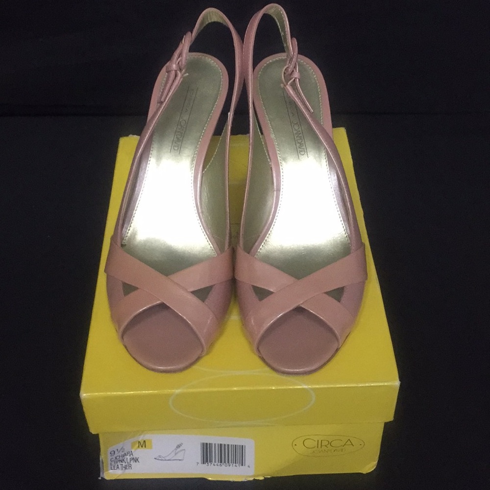 Pink/Lite Pink CIRCA JOAN&DAVID Open Toe Heels.
